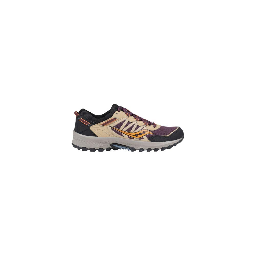 Saucony GRID PEAK S70814 men's purple nubuck leather sneaker with robust design, rubber sole, and GRID cushioning technology