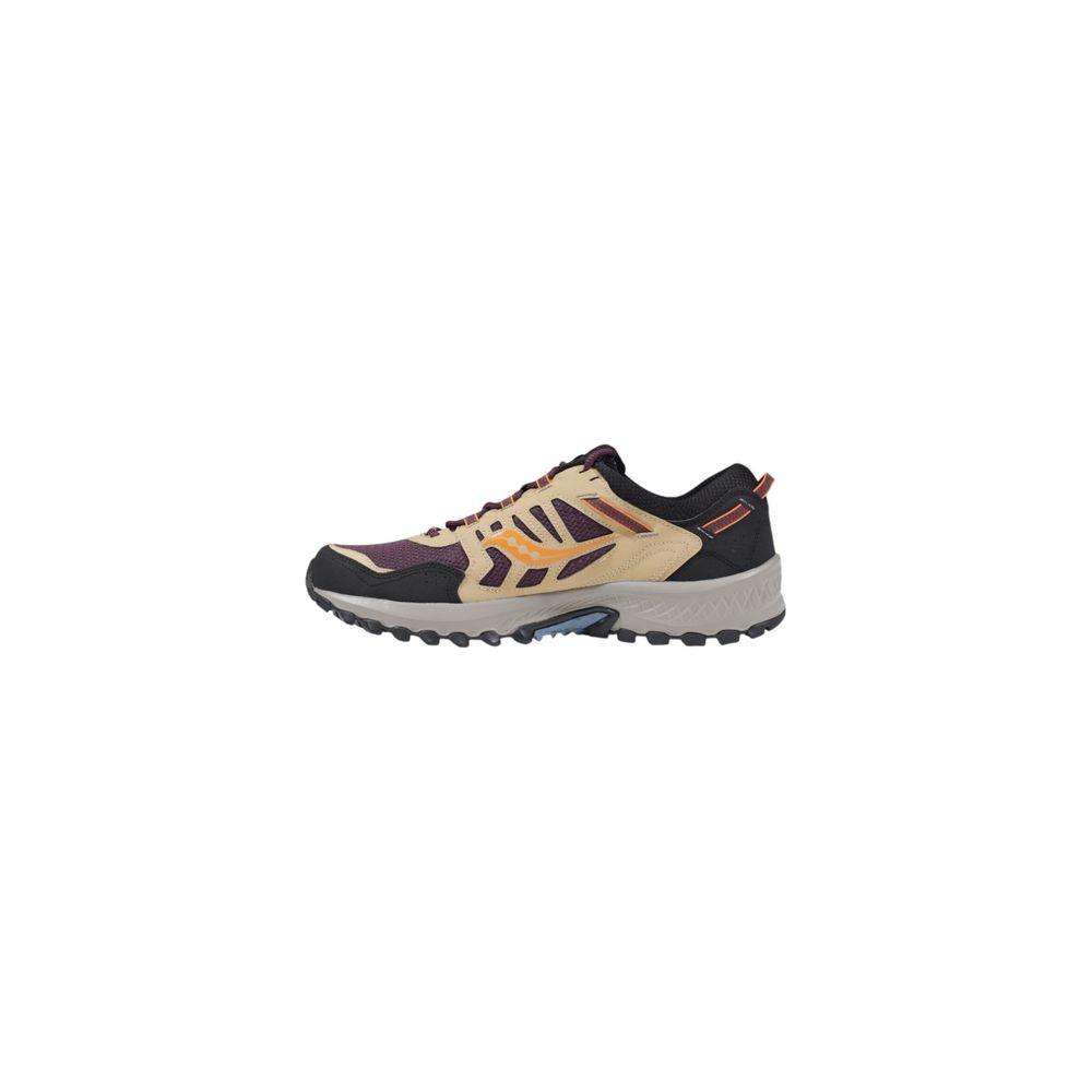 Saucony Purple Nubuck Leather Sneaker with rubber sole and GRID technology for comfort and support, ideal for various terrains.