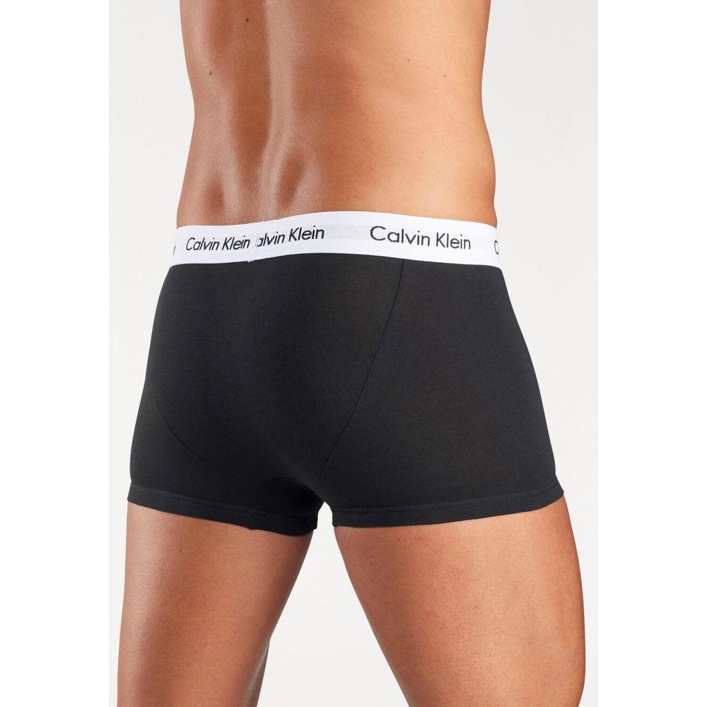 Calvin Klein Underwear men's black cotton boxer trunks with elastic waistband for comfort and style.