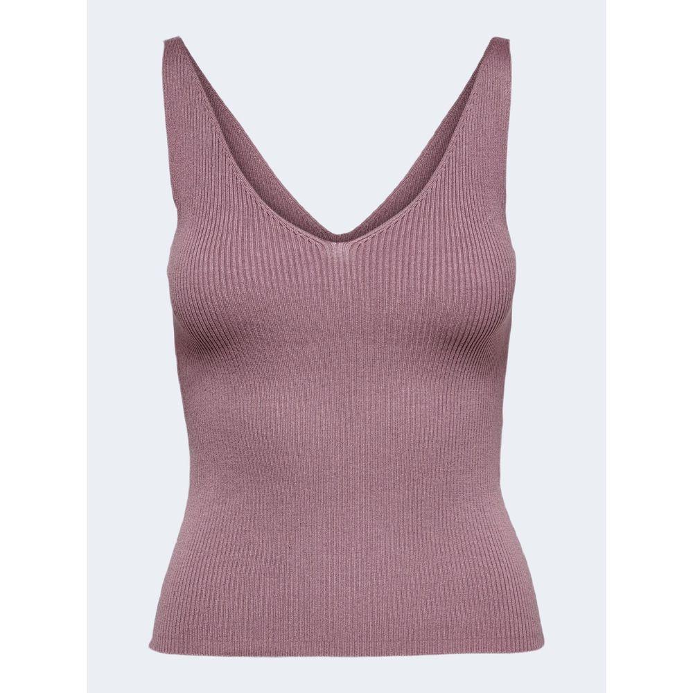 Jacqueline De Yong purple viscose tank top for women, featuring a V-neckline and sleeveless design. Stylish and versatile wardrobe staple.