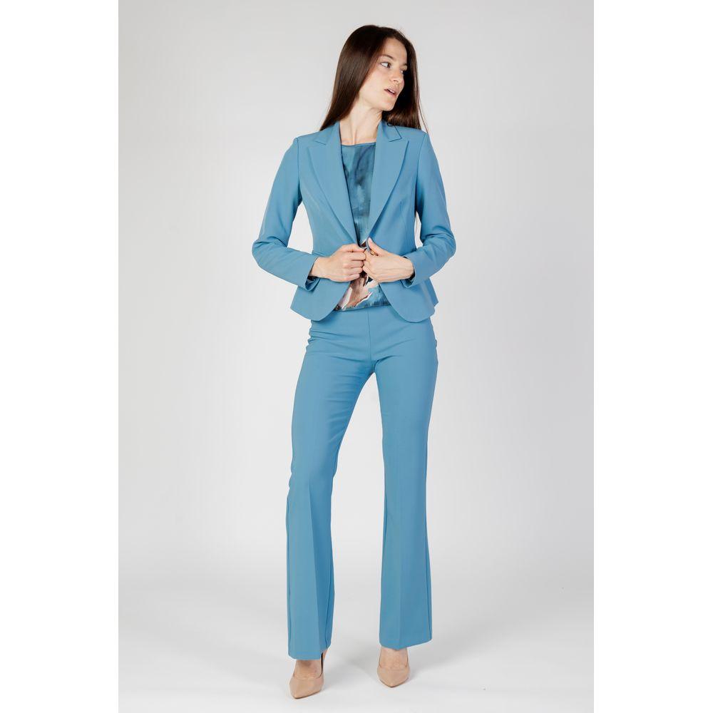 Women's Rinascimento turquoise polyester suit and blazer, autumn/winter collection, stylish jacket for professional or formal wear.