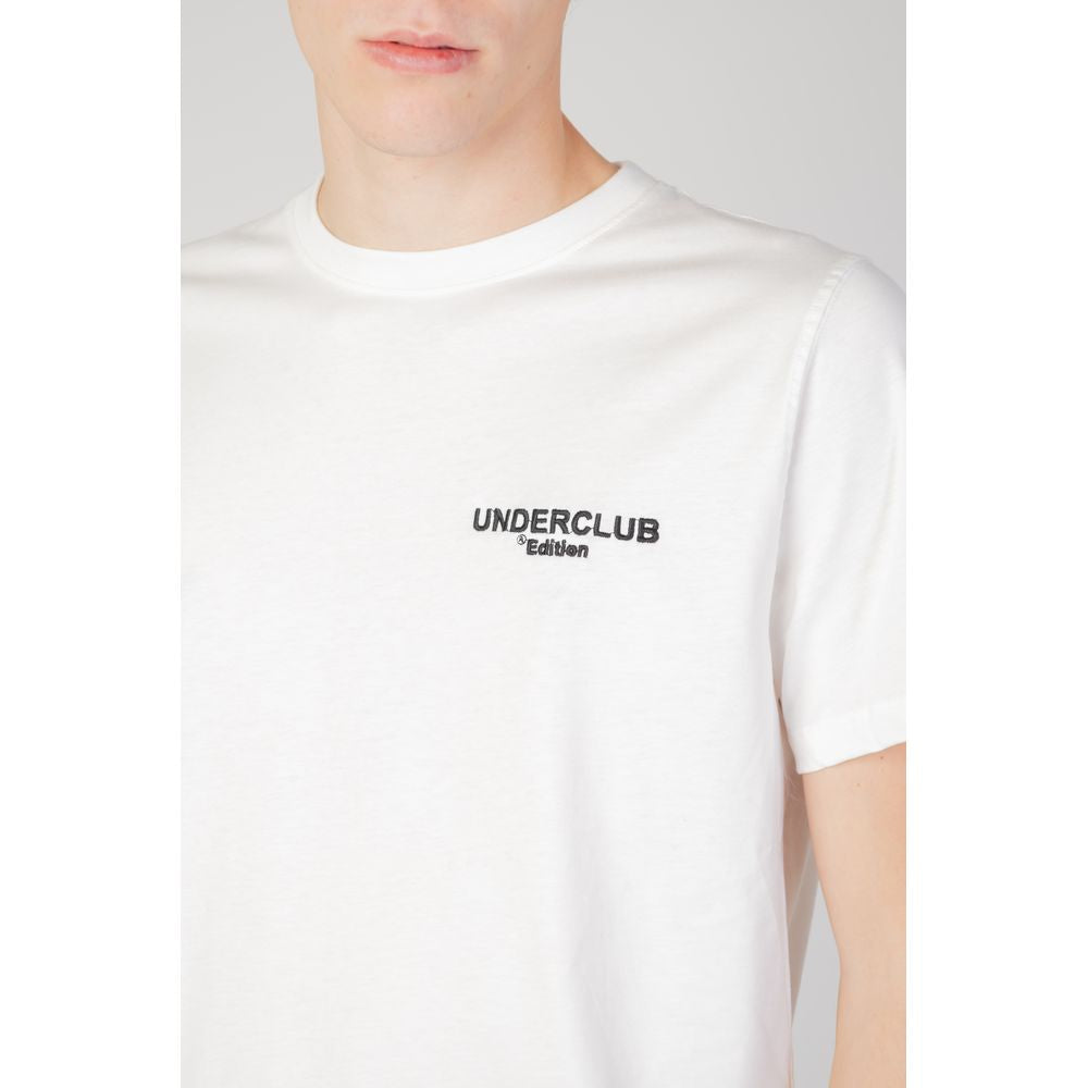 Underclub white cotton t-shirt from the Autumn/Winter collection, featuring logo detail. 100% cotton men's shirt, minimalist design.