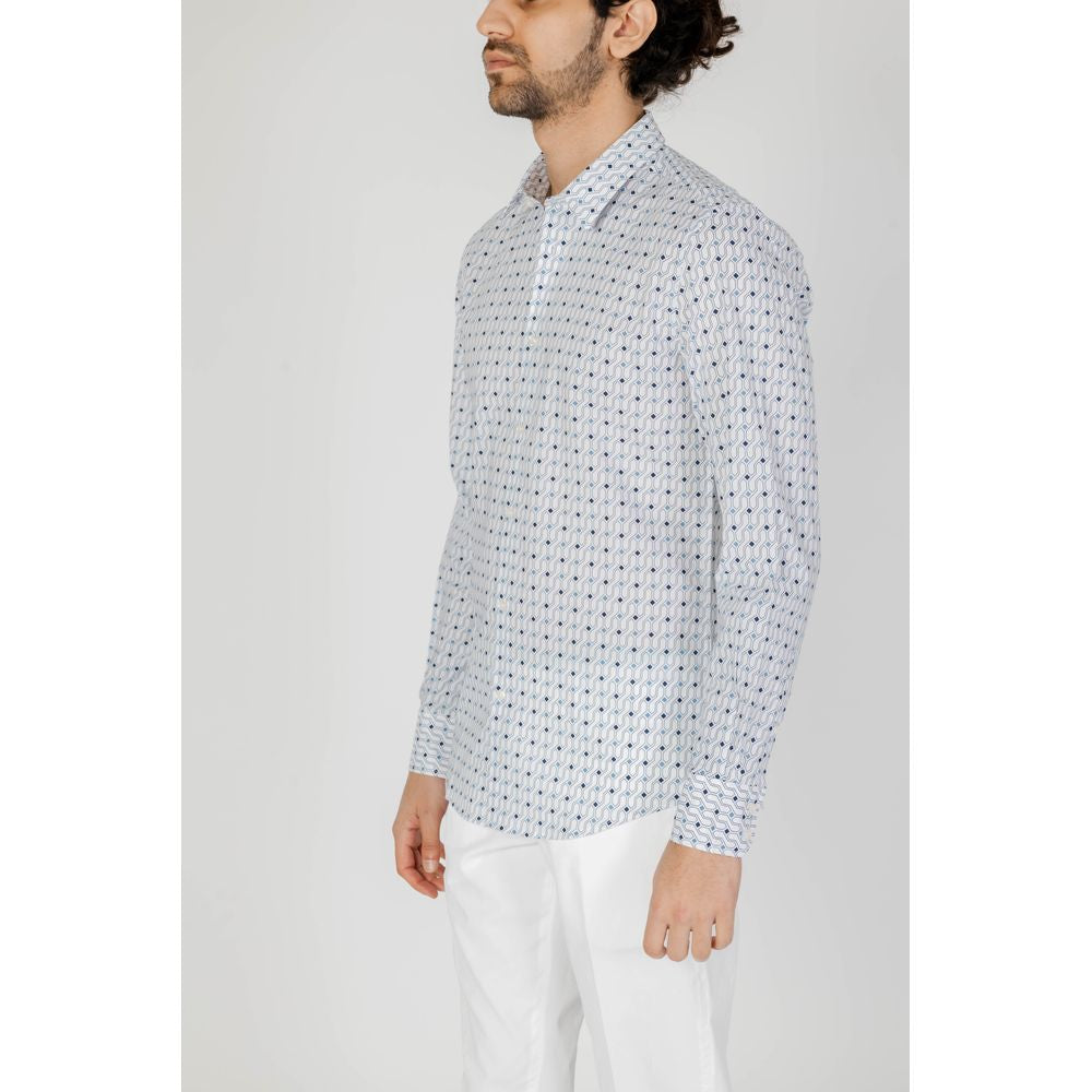 Men's blue cotton long sleeve shirt by Antony Morato, part of the Spring/Summer collection.