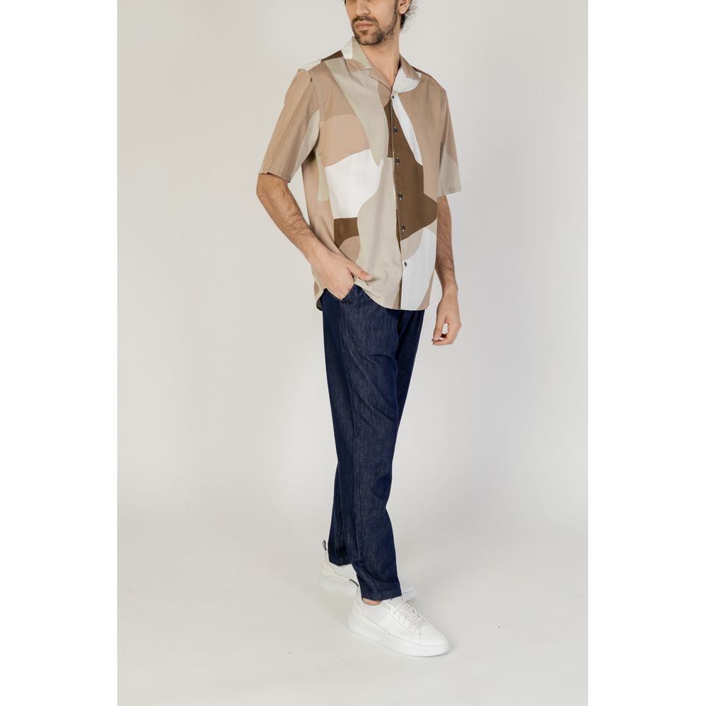 Only & Sons Brown Cotton Shirt Only & Sons Light Gray