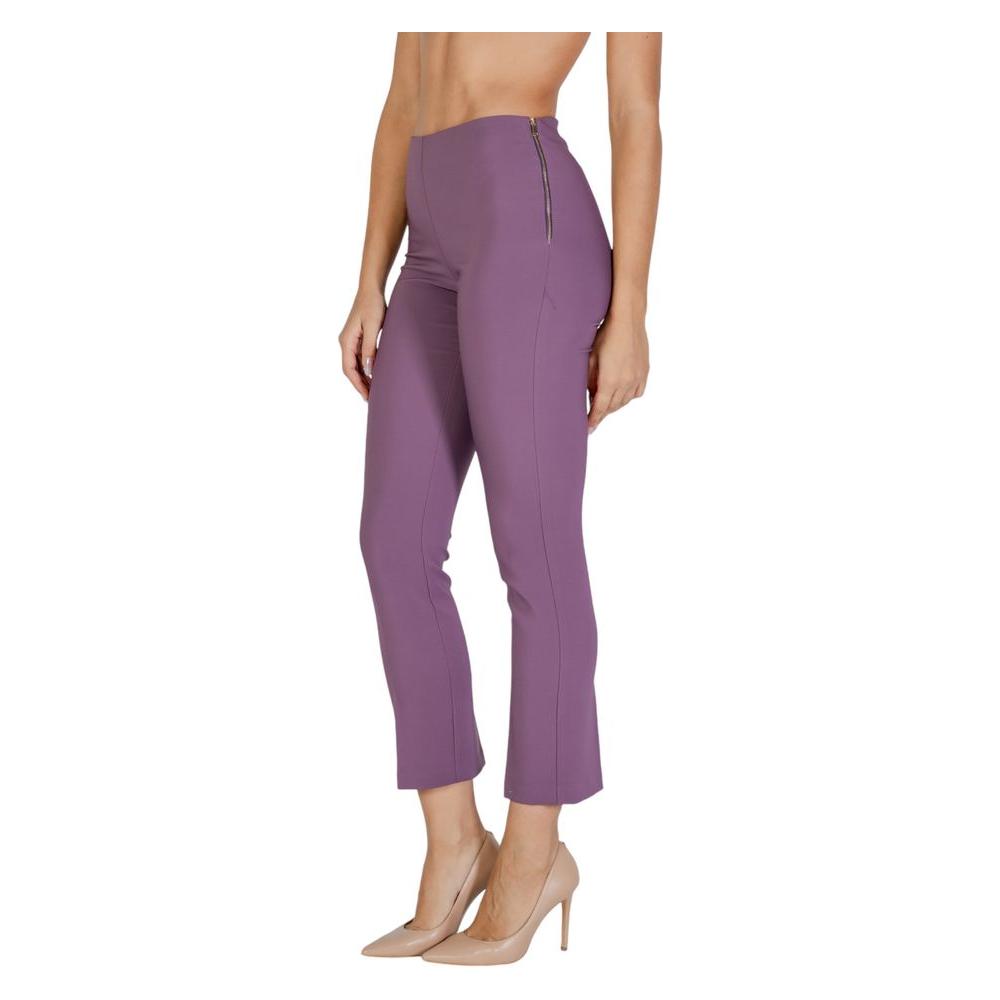 Sandro Ferrone women's purple polyester jeans, fall/winter collection, 90% polyester 10% elastane, showcasing stylish and comfortable fit.