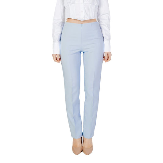 Sandro Ferrone Blue Polyester Pant