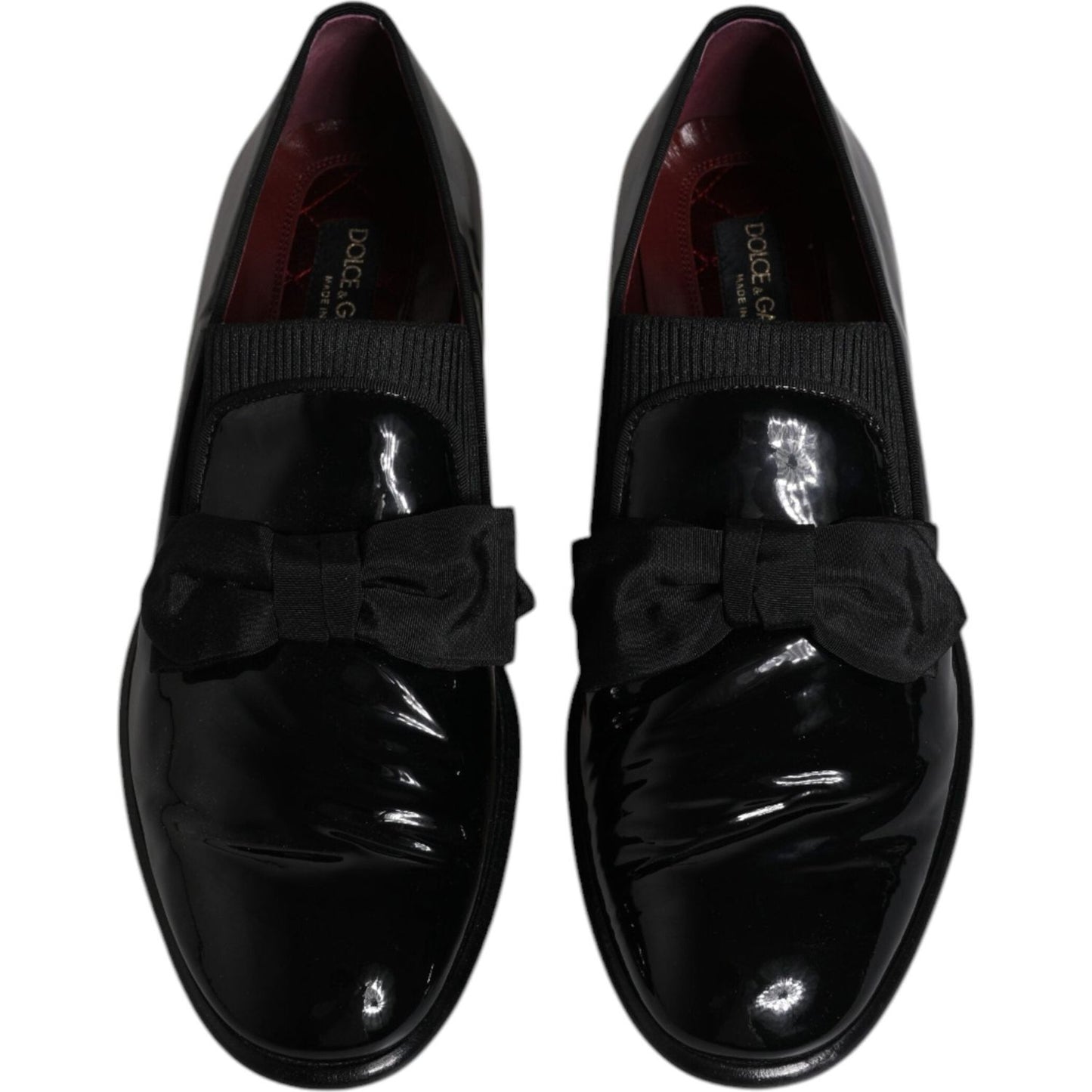 Dolce & Gabbana Black Leather Loafers Men Formal Dress Shoes Dolce & Gabbana Black