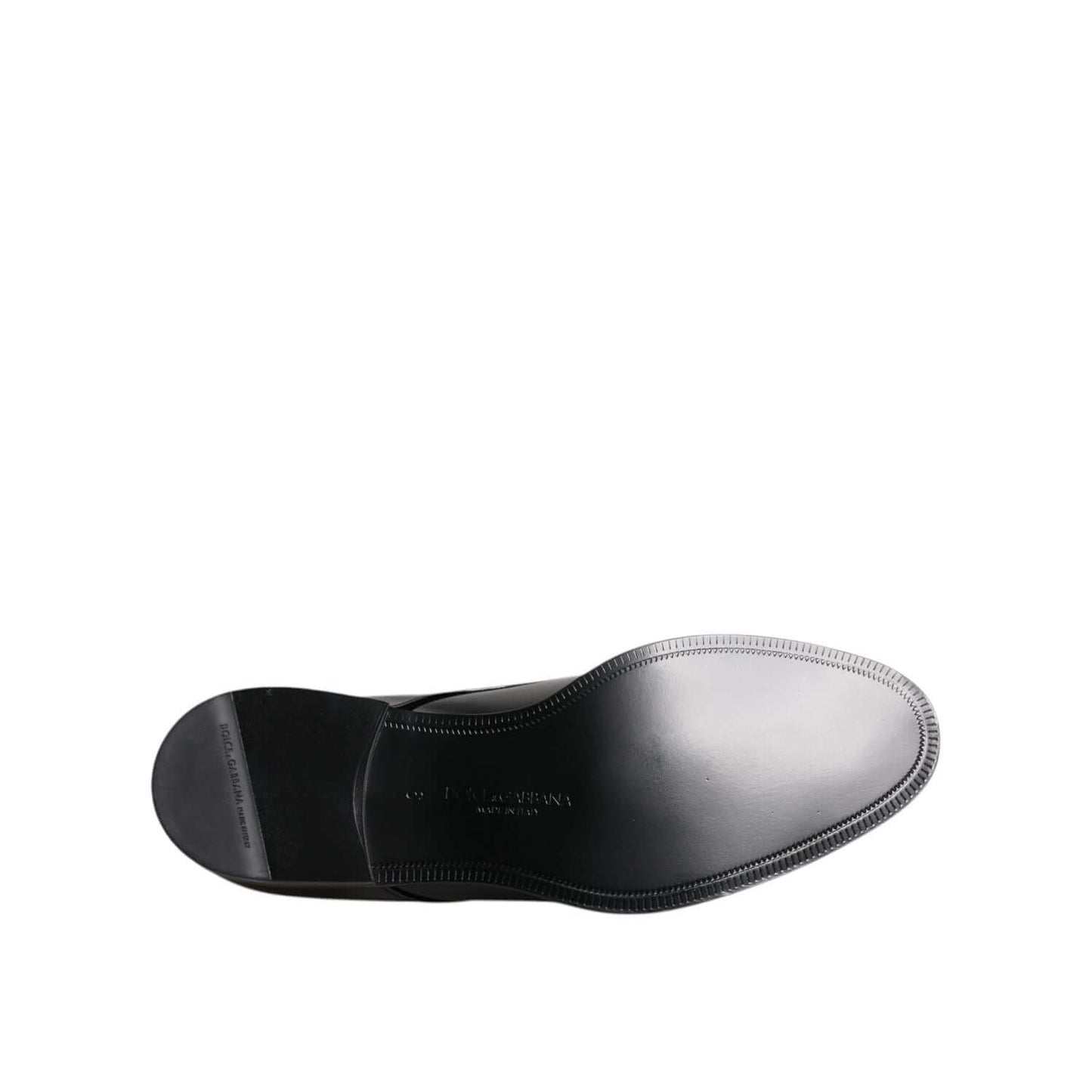 Dolce & Gabbana Black Patent Leather Derby Formal Dress Shoes