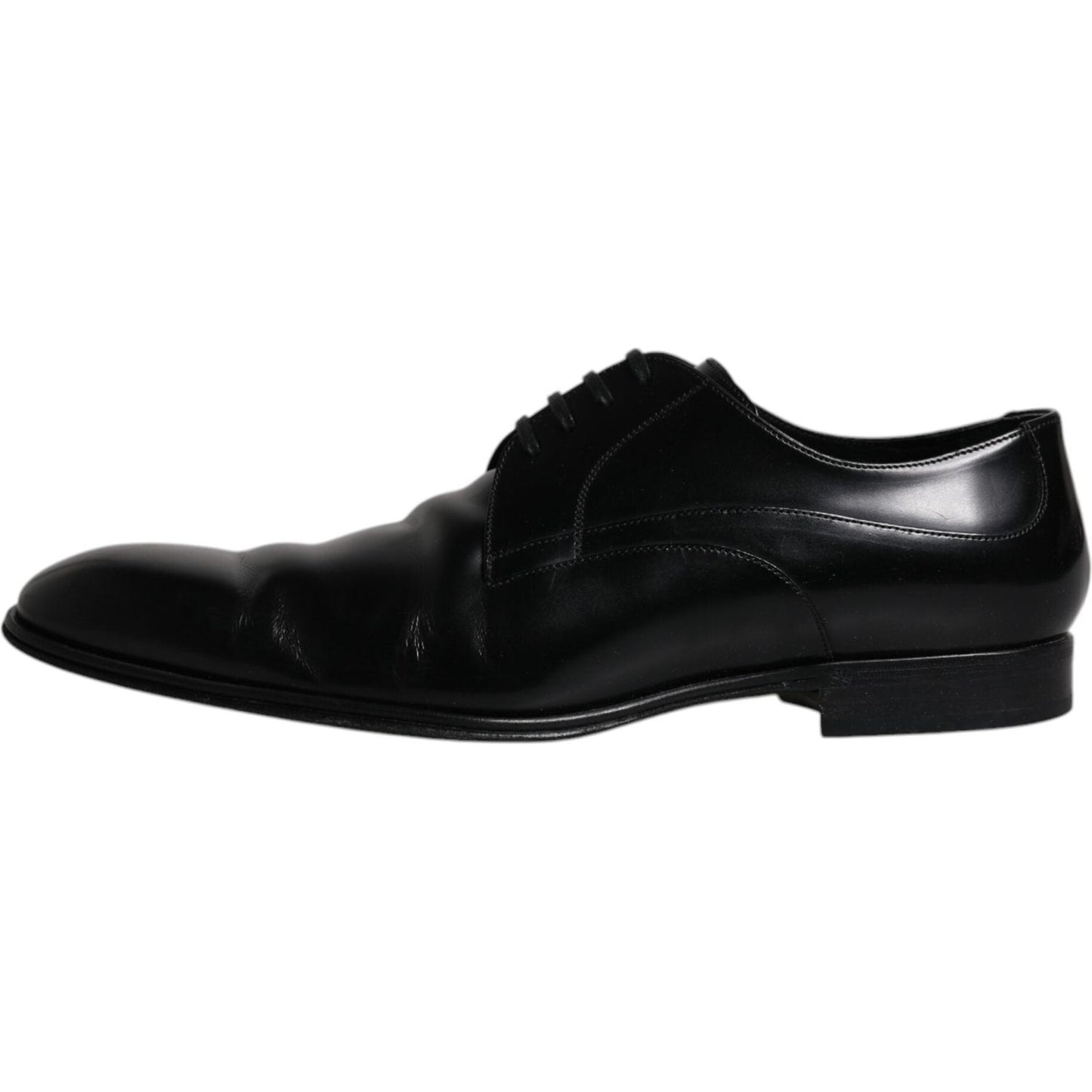 Dolce & Gabbana Black Leather Derby Formal Men Dress Shoes Dolce & Gabbana Black