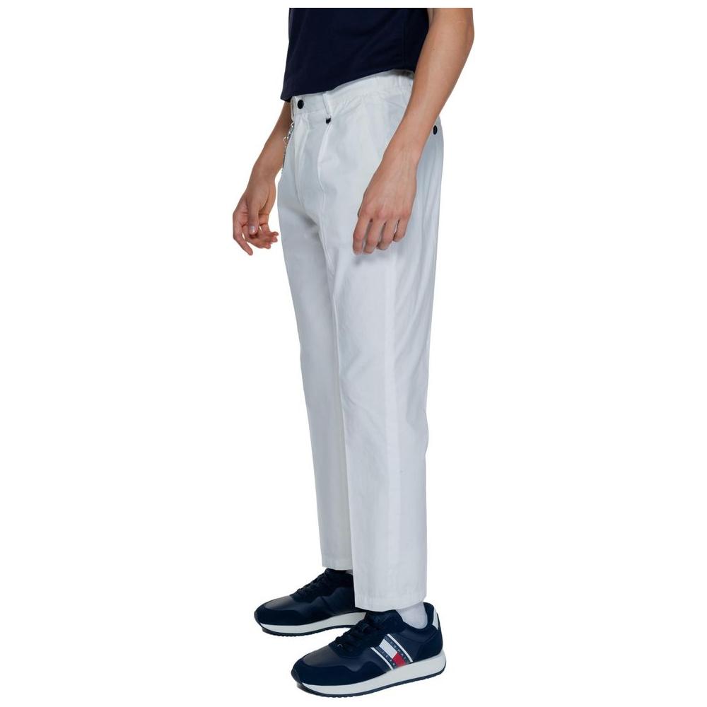 Men's Antony Morato white cotton jeans, spring/summer collection, stylish and comfortable fit