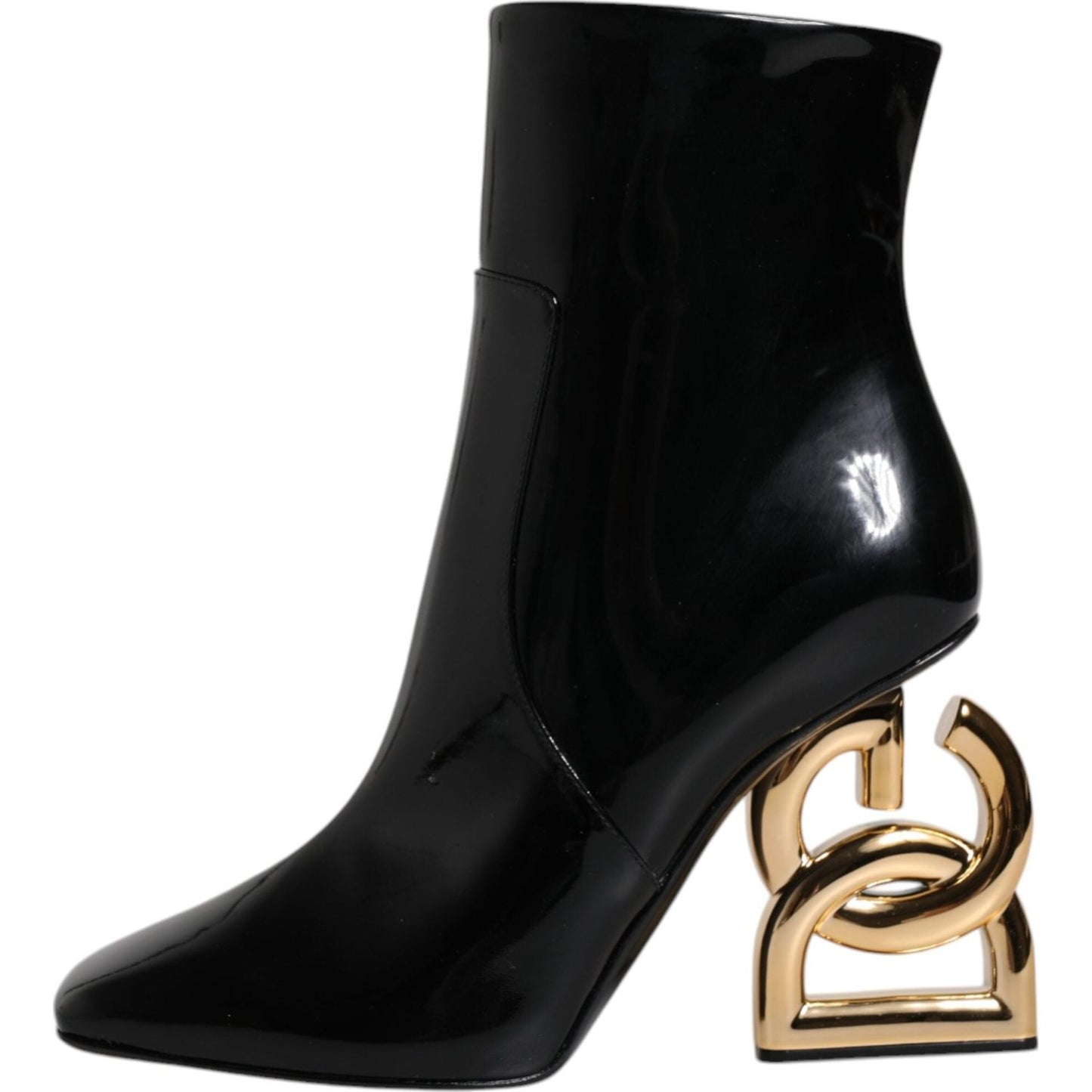 Dolce & Gabbana Black Jackie Leather Mid Calf Boots Shoes Dolce & Gabbana Black