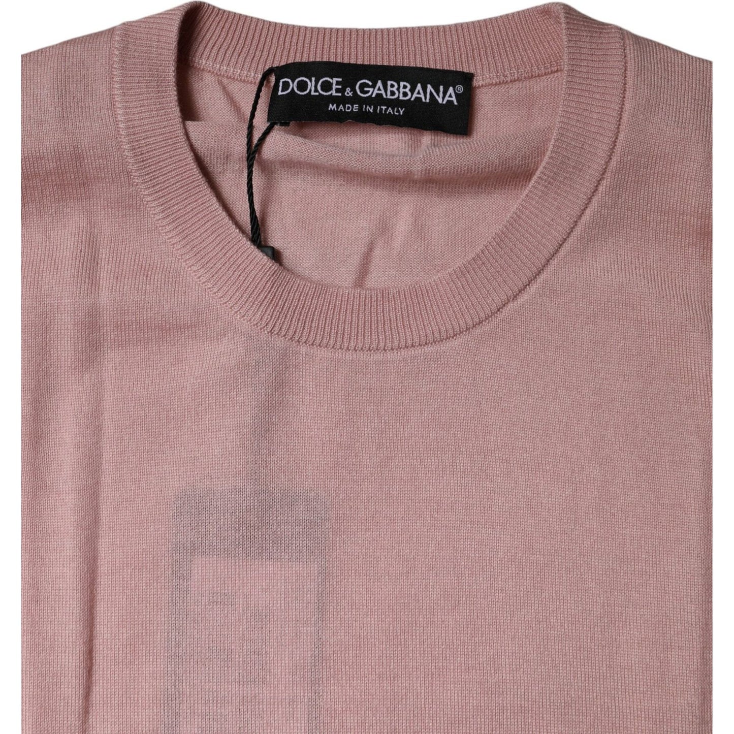 Dolce & Gabbana pink cashmere sleeveless tank top with logo, made in Italy, high-quality craftsmanship, luxury fashion