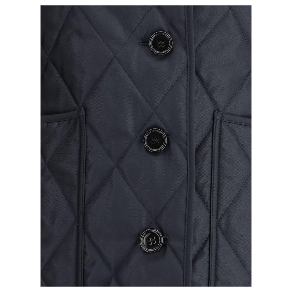 Quilted Burberry Fernleigh Jacket with button closure and patch pockets