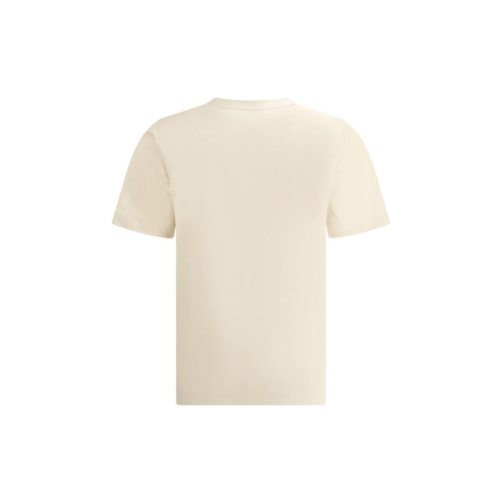 Back view of Burberry Jwear T-Shirt in cotton with ribbed crew neck, displaying the design's simplicity and comfort.