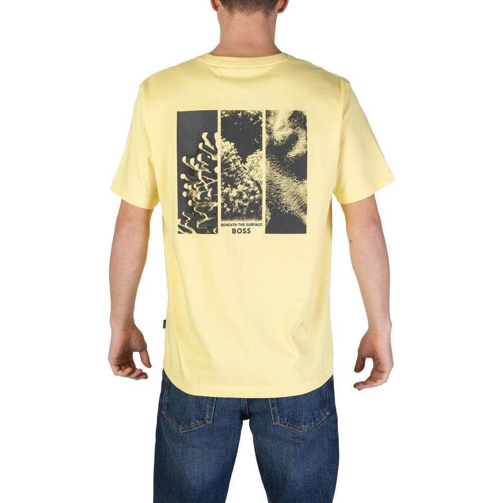 Hugo Boss Yellow Cotton T-Shirt Hugo Boss Dark Slate Gray