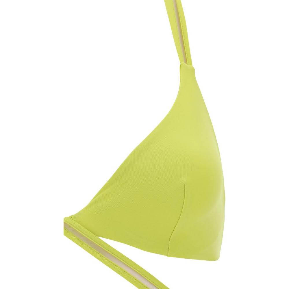 Exilia Noosa Top in yellow, triangle design with double lace tie, features double braided lace at the back for adjustable fit.