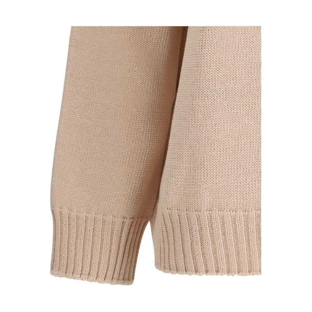 Fabiana Filippi cotton sweater with ribbed cuffs, showcasing a refined and versatile design with a monochrome pattern.