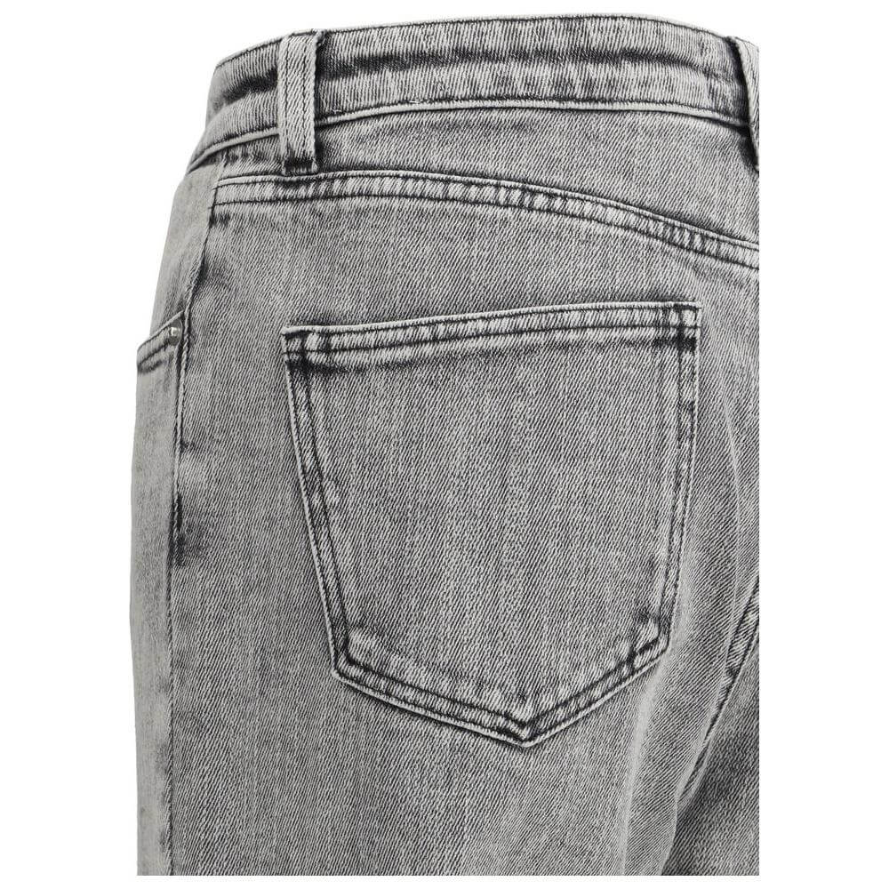 Back view of Fabiana Filippi vintage washed-out effect jeans with pocket and belt loops.