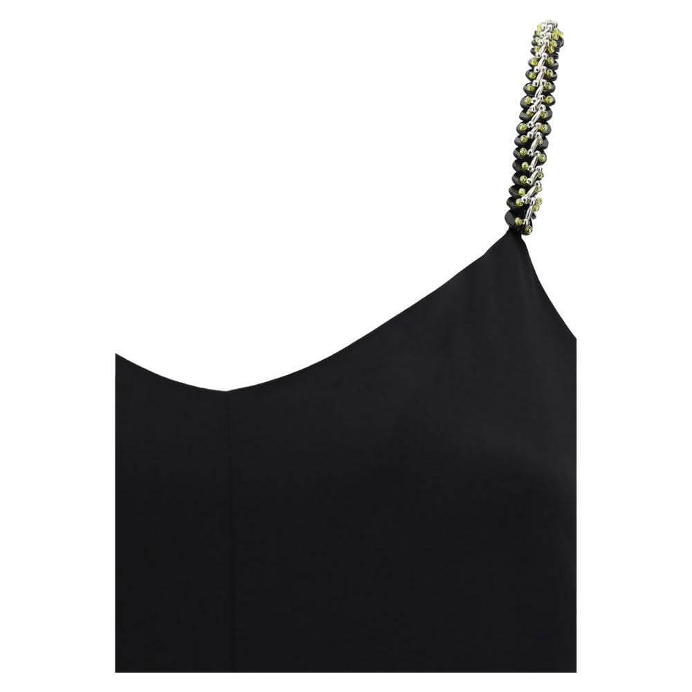 Lanvin Summer Dress with gold-plated chain strap and soft neckline