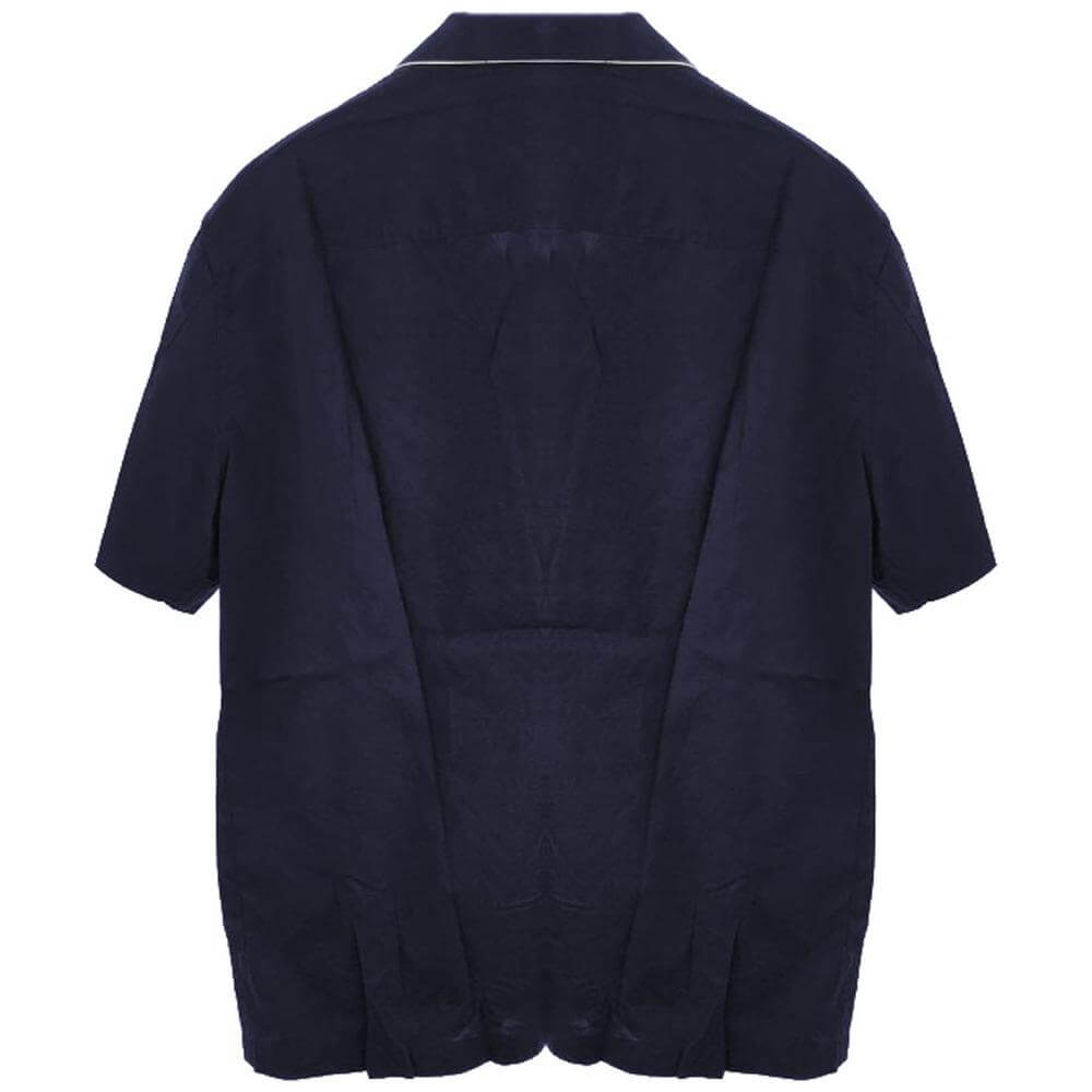 Emporio Armani Blue Cotton Shirt Emporio Armani Dark Slate Gray