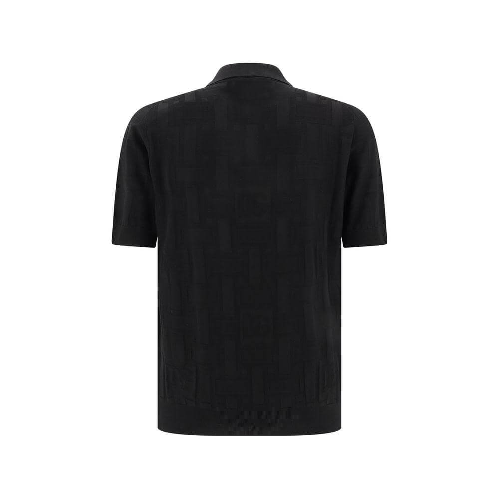 Dolce & Gabbana Silk Polo Shirt Dolce & Gabbana Black