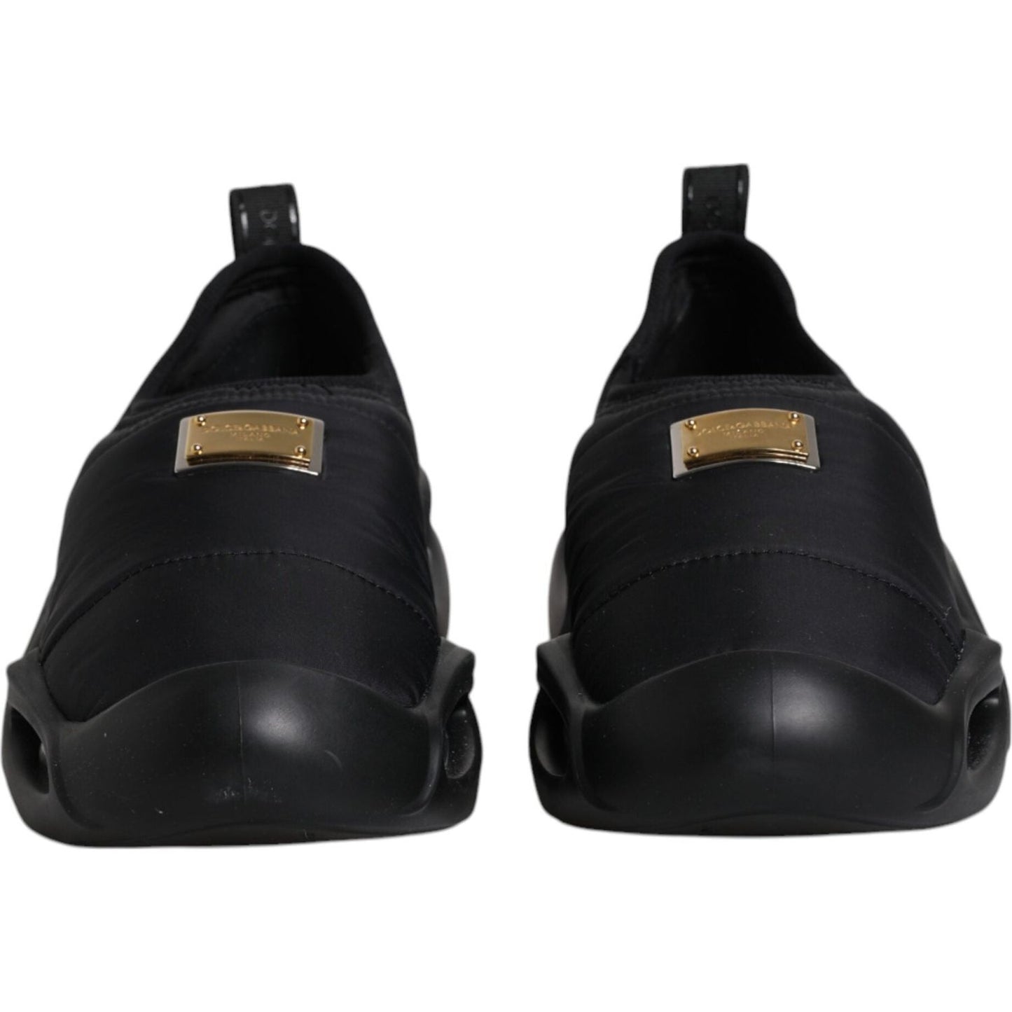 Dolce & Gabbana Black Slip On Wave Low Top Men Sneakers Shoes Dolce & Gabbana Black
