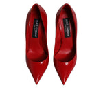 Dolce & Gabbana Red Patent Leather Stiletto Heels Pumps Shoes