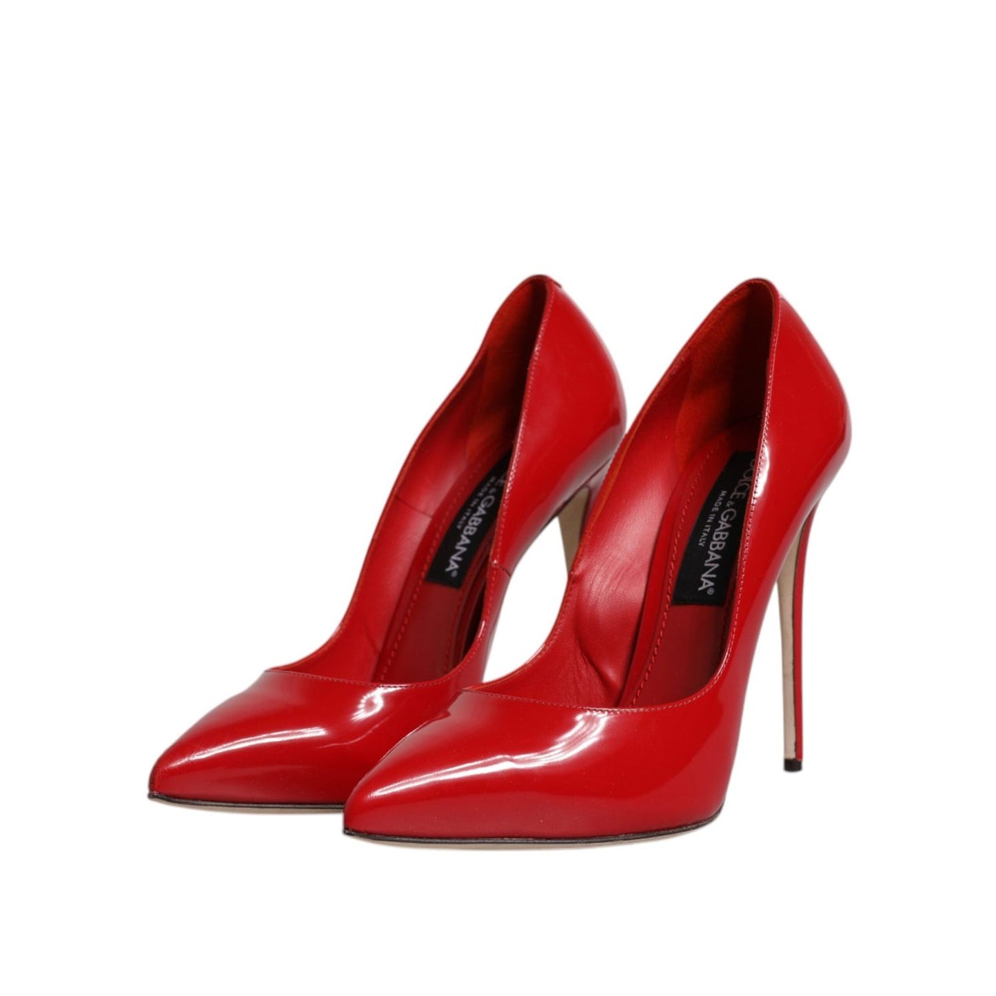 Dolce & Gabbana Red Patent Leather Stiletto Heels Pumps Shoes