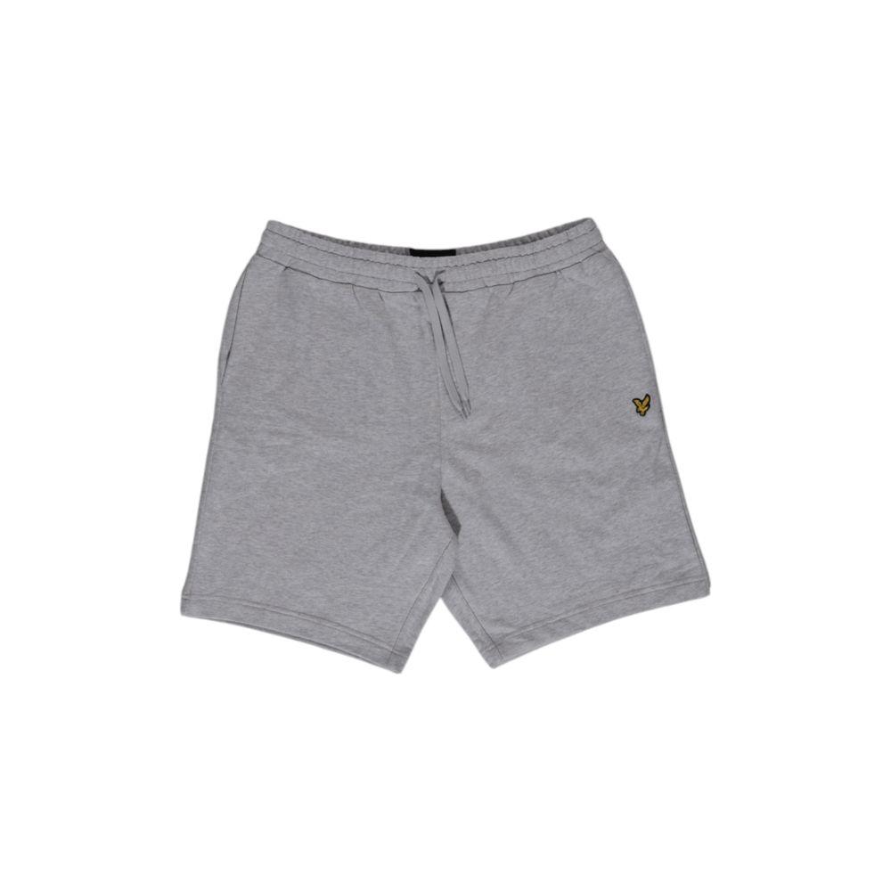 Lyle & Scott Men's Gray Cotton Shorts - Fall/Winter Bermuda Collection, 100% Cotton