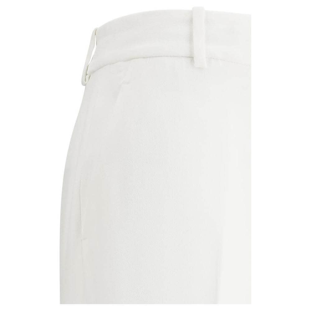 Close-up of Ermanno Scervino Cady Pants showcasing belt loops and side zipper for a refined, elegant look.