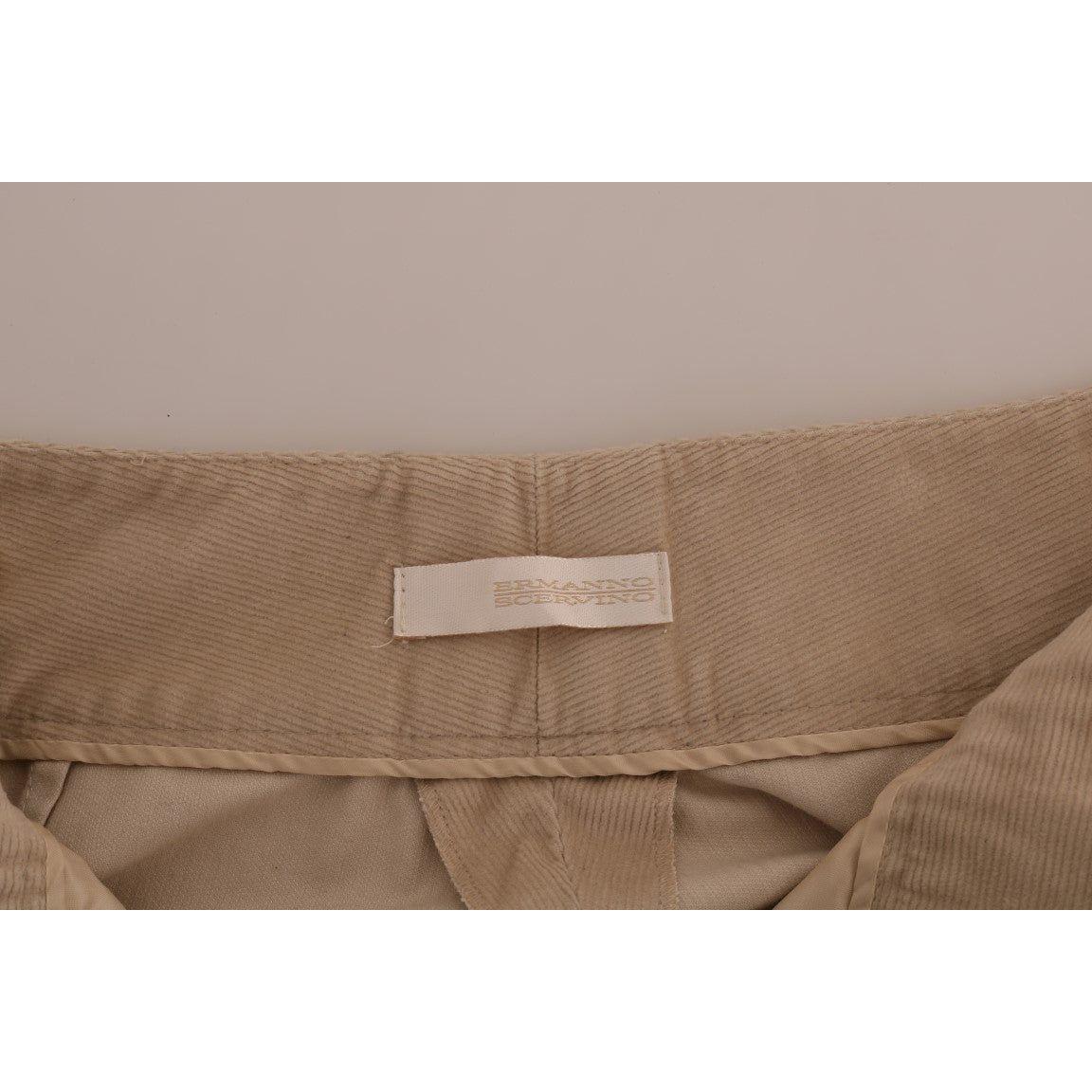 Ermanno Scervino Beige Cotton Bootcut Pants Jeans & Pants