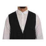 Dolce & Gabbana Gray Wool Stretch Vest SIG60320-1