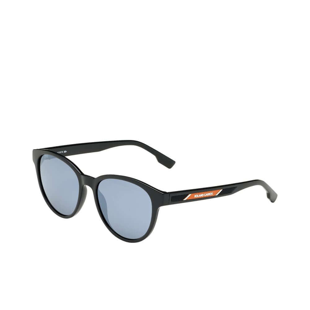 Lacoste black injected sunglasses for women, model L981SRG-1, size 54/17/145mm, stylish eyewear, category 3 lenses.