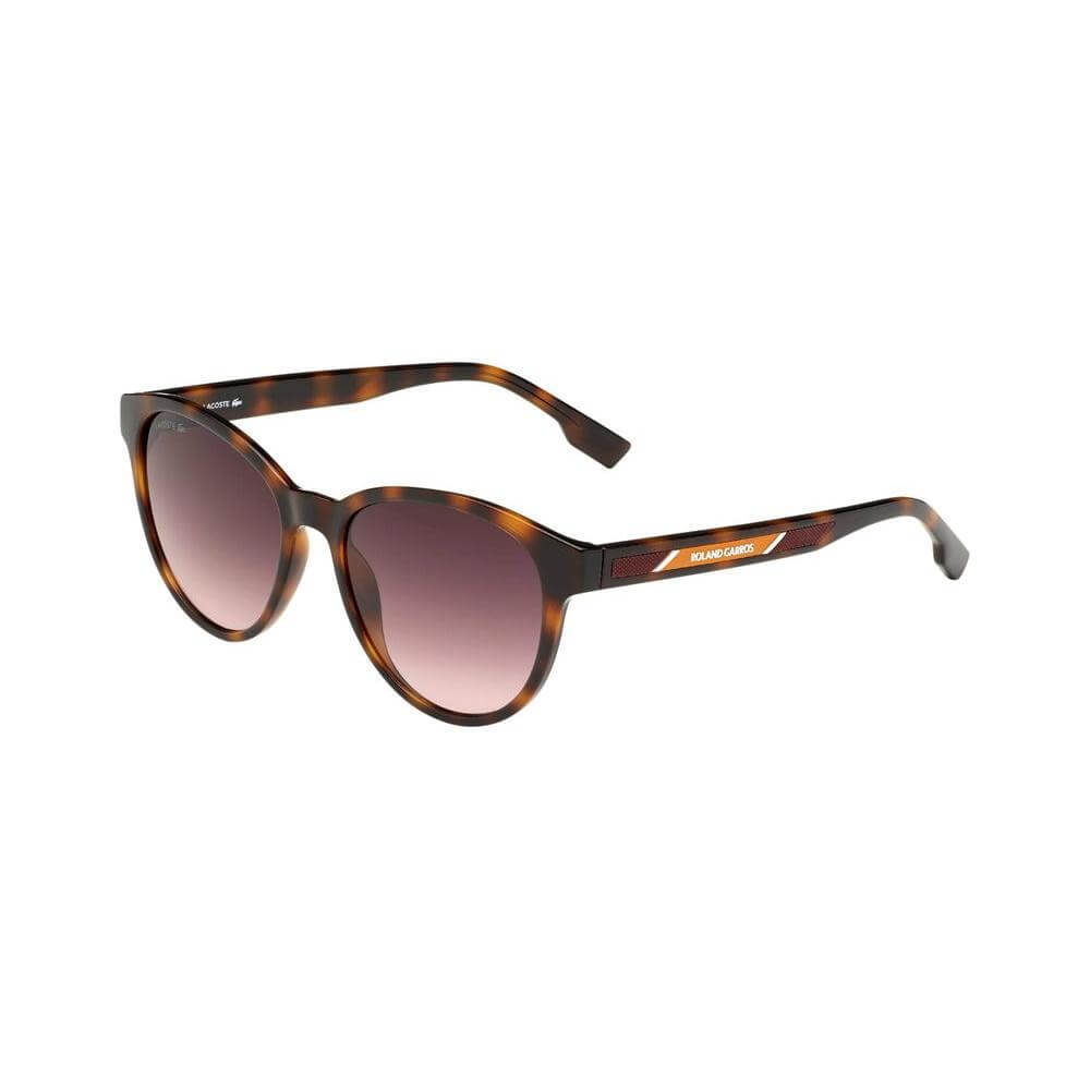 Lacoste Brown Injected Sunglasses L981SRG-240 with tortoise frame for women, category 3, measures 54/17/145 mm, stylish eyewear.