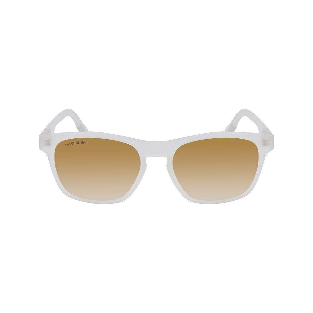 Lacoste transparent bio injected sunglasses with brown lenses, model L988S-970, featuring a lens size of 54mm.