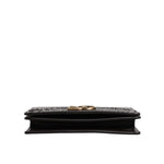 Dolce & Gabbana Brown Leather Bifold DG Logo Cardholder Sling Strap Wallet