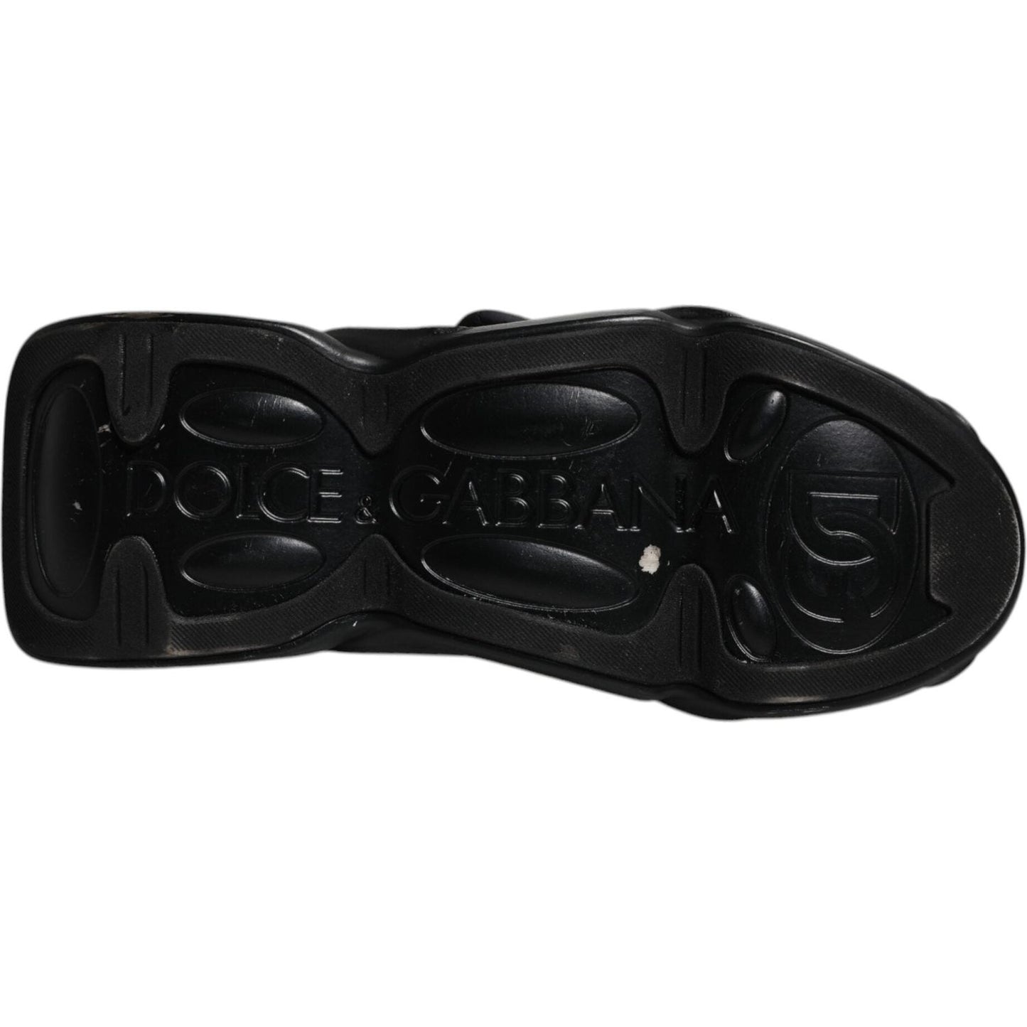 Dolce & Gabbana Black Slip On Wave Quilted Sneakers Shoes MV6675-44