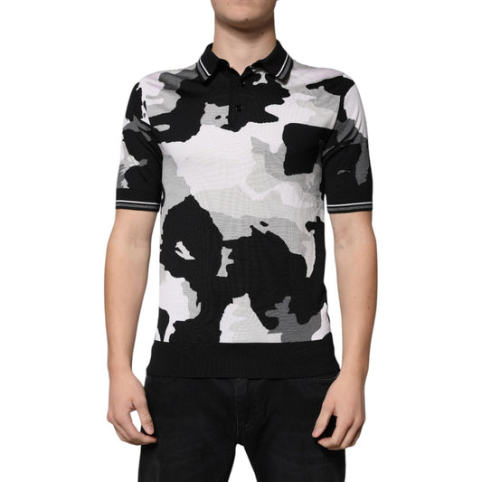 Dolce & Gabbana Multicolor Camouflage Collared Polo T-shirt