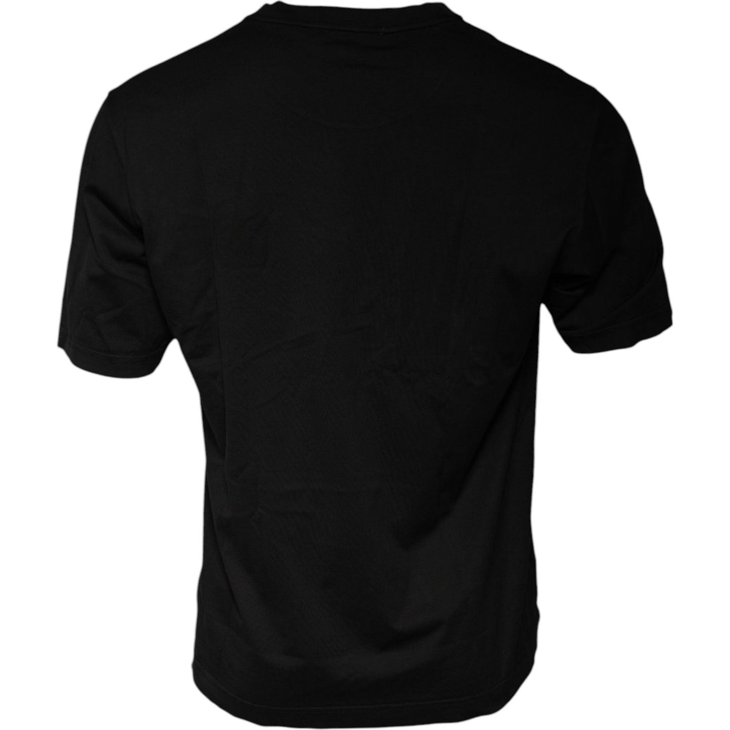 Dolce & Gabbana Black Cotton Crew Neck Short Sleeves T-shirt