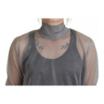 Dolce & Gabbana Gray See Through Turtleneck Pullover Sweater TSH83321-38