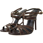 Dolce & Gabbana Brown Ankle Strap Stiletto Heels Sandals Shoes LA10384-39