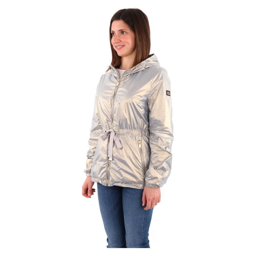 Yes Zee Gray Nylon Jackets & Coat YE-14615-M