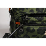 Dolce & Gabbana Green Polyester Leopard Print Shell Messenger Bag BAG4055