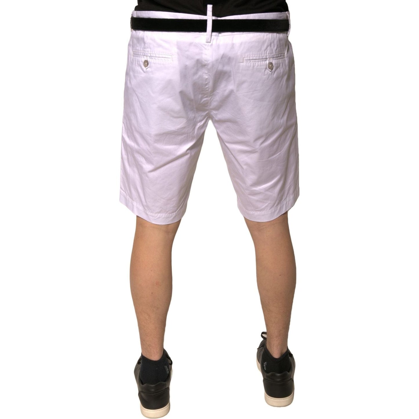 Dolce & Gabbana White Chinos Cotton Stretch Casual Shorts