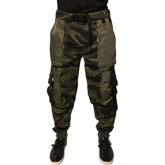 Dolce & Gabbana Green Cotton Jogger Cargo Pants