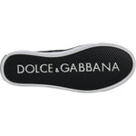 Dolce & Gabbana Black Tropical Print Low Top Sneakers Shoes MV6745-40.5