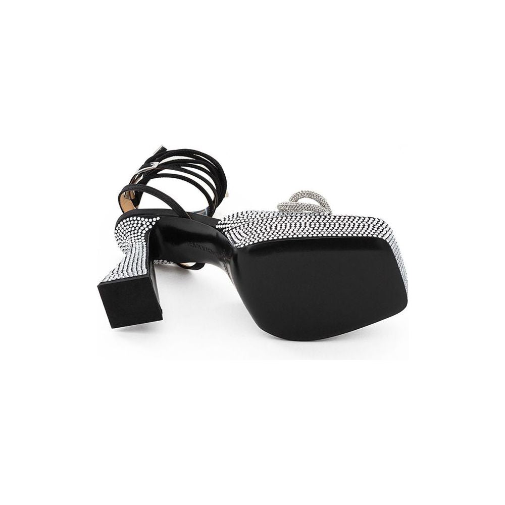 MACH & MACH Chic Black Leather Platforms for Elevated Style MACH & MACH Dark Slate Gray