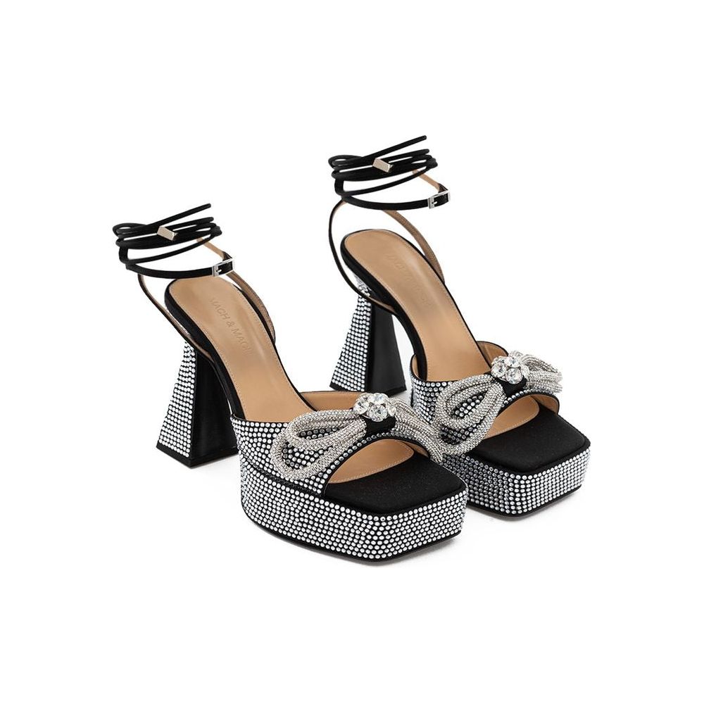 MACH & MACH Chic Black Leather Platforms for Elevated Style MACH & MACH Dark Gray