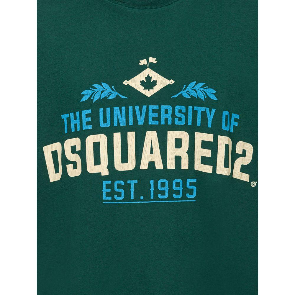 تي شيرت قطني أخضر من Dsquared²