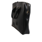 Dolce & Gabbana Black Smooth Leather Logo Printed Monreale Briefcase Bag